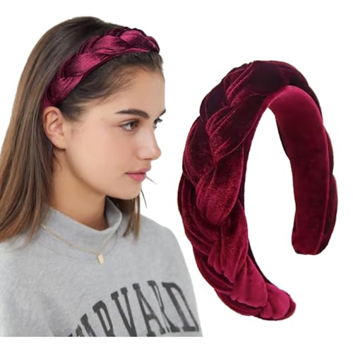 FloralGrace Weinrot Haarreif Schwarze Rot Choker Halskette Set,Samt Geflochtener Haarreifen Damen Trachten Haarreif breit,Halskette Samt Choker Dirndl Kette Trachtenschmuck Damen FloralGrace Weinrot Haarreif Schwarze Rot Choker Halskette Set,Samt Geflochtener Haarreifen Damen Trachten Haarreif breit,Halskette Samt Choker Dirndl Kette Trachtenschmuck Damen von FloralGrace