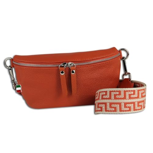 Florence Echtleder Gürteltasche Damen Papaya orange Bauchtasche Jugend OTF807E Leder Gürteltasche von FlorenceLeather