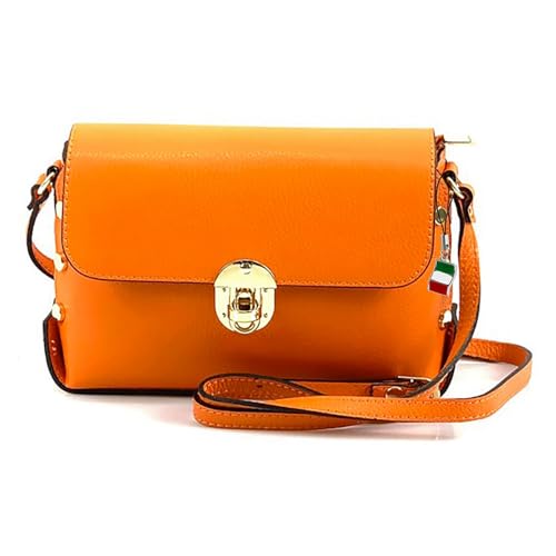 Florence Umhängetasche Damen Tasche Schultertasche Echtleder orange OTF808O Leder Umhängetasche von FlorenceLeather