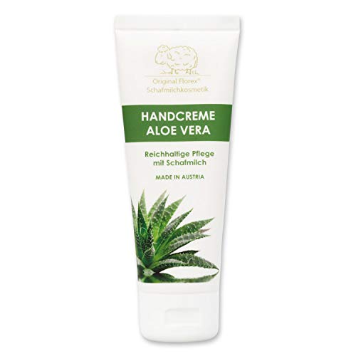 Florex Handcreme Aloe Vera - Reichhaltige intensive Pflege bei trockenen strapazierten Händen mit Schafmilch ohne Palmöl 75 ml von Florex