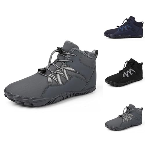 Flossty Wasserdicht Schnell Trocknend Traillaufschuhe Winter Barfußschuhe Damen Herren Wanderschuhe Zehenschuhe Hohe Warme und rutschfeste Stiefel von Flossty