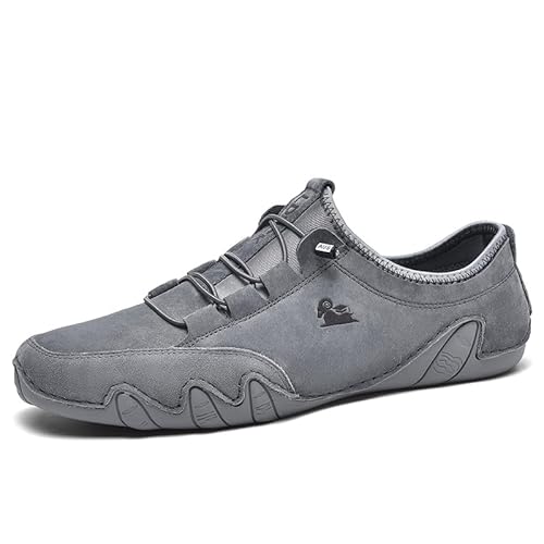 Ultra-bequemer Rutschfester Barfußschuhe, BarfuBschuh aus echtem Leder Flexao und Wandara Orthoschuhe Low Top Für Unisex Damen Herren 41Grau von Flossty