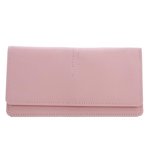 Flybloom Schlankes Damen-Kreditkartenetui Für Reisen Und Arbeit, Multifunktionale Geldbörse, Clutch, Dünne Geldbörse(Rosa) von Flybloom