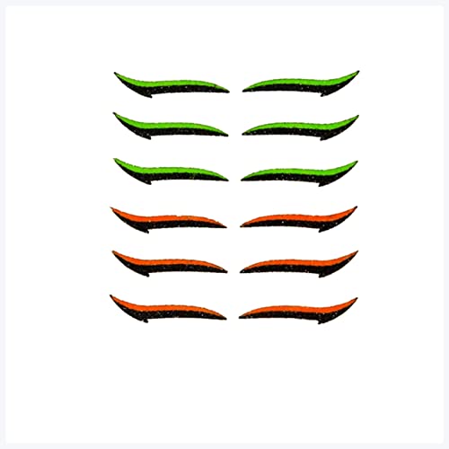 Doppel augenlid aufkleber 6Pairs Bunte wiederverwendbare Eyeliner Aufkleber Langleuchte Selbstklebende Augenlidstreifen Katze Auge Gefälschte Wimpern Glitter Lidschatten Make-up Eyeliner aufkleber (S von FnnEmg