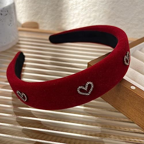 Haarschmuck Haargummis Haarspangen Retro Samt Liebe Stirnband Damen Temperament Elegantes Haarband Breites Stirnband Haarschmuck Geschenk A von Focisa