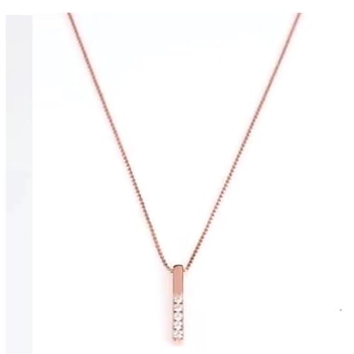 Halskette Ketten Schmuck Herren Frauen Anhänger Necklace 925 Bar Anhänger Halskette Damen Schmuck Accessoires Roségold von Focisa