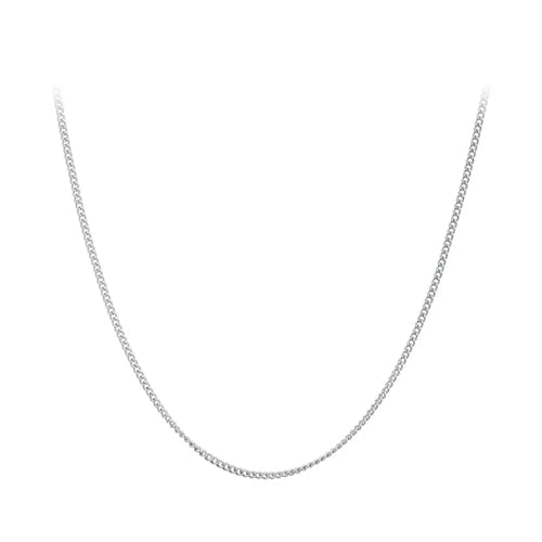 Halskette Ketten Schmuck Herren Frauen Anhänger Necklace 925 Basic Kette Halskette Serie Box Kette Halskette Perlenkette Damen Einfacher Feiner Schmuck Sca024-45L von Focisa