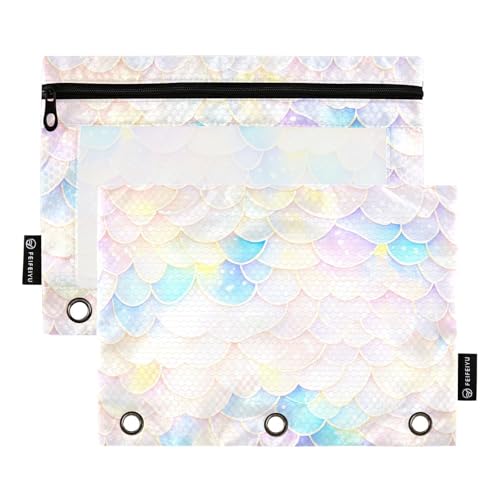 Foiosoh 2 pack Weiße Fisch Skala Glitzernde bleistift poucheses für 3 Ringe Binder Leichte Binder Taschen mit Reißverschluss für Schule Schreibwaren Lagerung Liefert Foiosoh 2 pack Weiße Fisch Skala Glitzernde bleistift poucheses für 3 Ringe Binder Leichte Binder Taschen mit Reißverschluss für Schule Schreibwaren Lagerung Liefert von Foiosoh