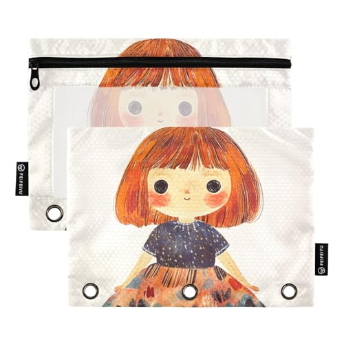 Foiosoh Federmäppchen mit niedlichem Design, leicht, mit Reißverschluss, für Schule, Schreibutensilien, Aufbewahrungszubehör, 2 Stück Foiosoh Federmäppchen mit niedlichem Design, leicht, mit Reißverschluss, für Schule, Schreibutensilien, Aufbewahrungszubehör, 2 Stück von Foiosoh
