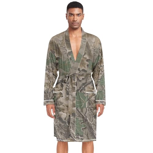 Foiosoh Mossy Woods Herren-Bademantel, Camouflage, leicht, für Herren, Nachthemd nach dem Duschen, Mossy Woods Camouflagebraun, M Foiosoh Mossy Woods Herren-Bademantel, Camouflage, leicht, für Herren, Nachthemd nach dem Duschen, Mossy Woods Camouflagebraun, M von Foiosoh