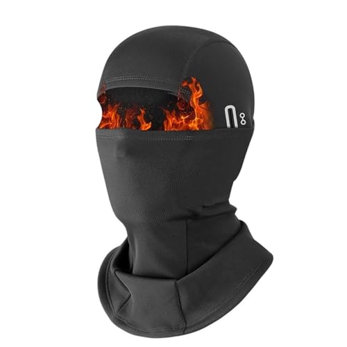 Fokecci Winter Sturmhaube für Herren und Damen - Winddicht Thermo Balaclava Gesichtsmaske Skimaske mit Verbesserte Brillenlöcher für Outdoor & Sports Radfahren Angeln Skifahren Schwarz von Fokecci