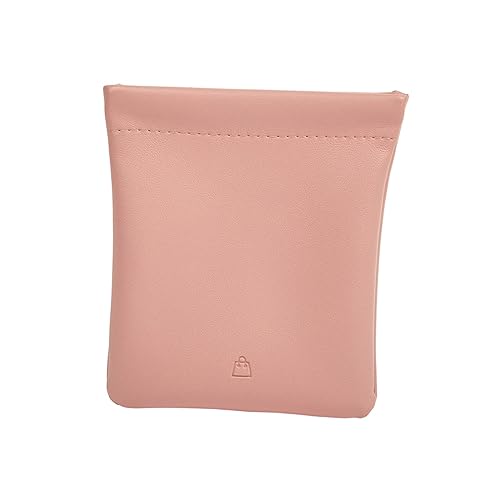 Folpus Damen-Kosmetiktasche, Wechselhalter, PU-, kompakt, Kulturbeutel, einfarbig, hochwertige, weiche Geldbörse, Aufbewahrungstasche für, ROSA von Folpus