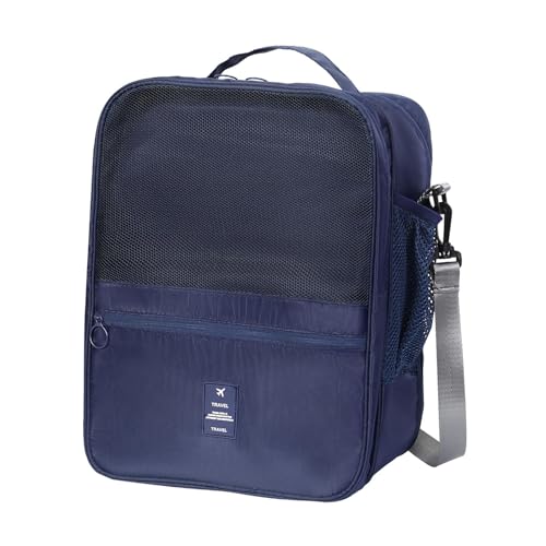 Folpus Reise-Schuhtasche, Schuh-Organizer-Tasche, staubdicht, wasserdicht, Schuh-Aufbewahrungstasche, Schuhbeutel für Hausschuhe, Outdoor, Erwachsene, Männer, Navy blau von Folpus