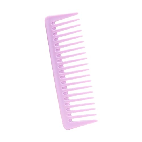 Folpus Shampoo-Kamm, breiter Kamm, Haarentwirrungskamm, Friseurkamm für Männer und Frauen, lockiges Haar, violett von Folpus
