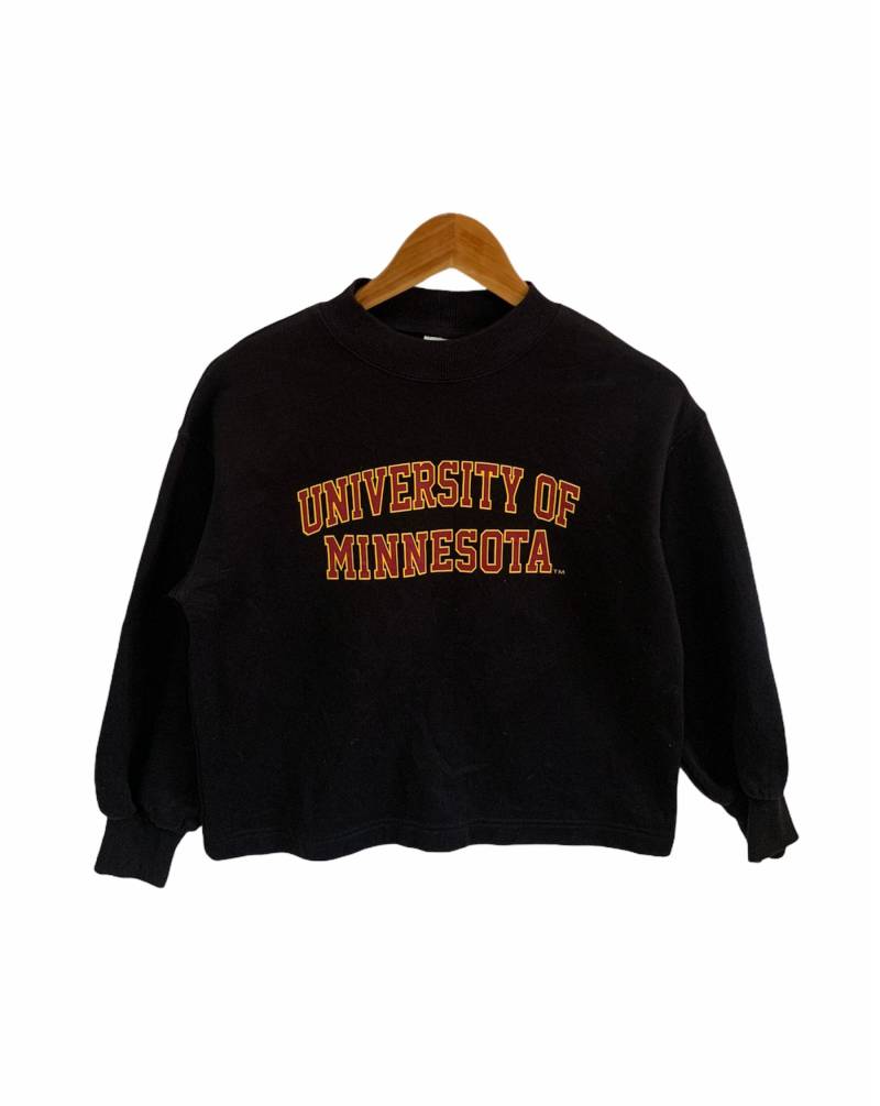 Vintage 90Er Jahre Sweatshirt Croptop Für Damen Uni Von Minnesota Kleine Größe College Big Logo Frauen Größen von FongfongStudio