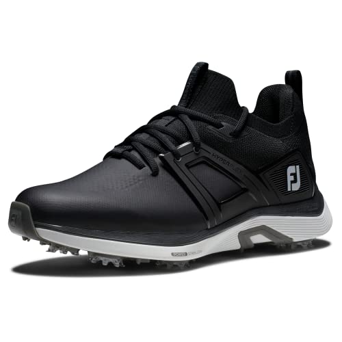 FootJoy Herren Hyperflex Golfschuh, Schwarz, Weiß, Grau, 46.5 EU von FootJoy