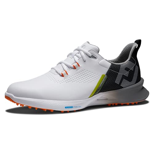 FootJoy Herren Kraftstoff Golfschuh, Weiß Schwarz Orange von FootJoy