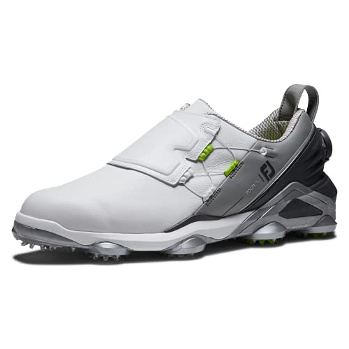 FootJoy Herren Tour Alpha Boa Golfschuh, Weiß, Grau, Anthrazit von FootJoy