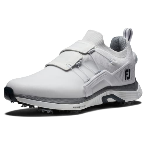 Footjoy Herren Hyperflex Golfschuh, Weiß/Schwarz (White/Black Boa), 45 EU von FootJoy