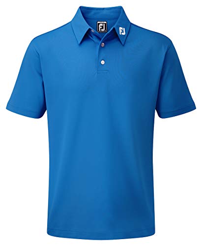 Footjoy Jungen Junior Stretch Pique Solid Poloshirt, Blau (Azul 000), One Size (Herstellergröße: Medium) von FootJoy