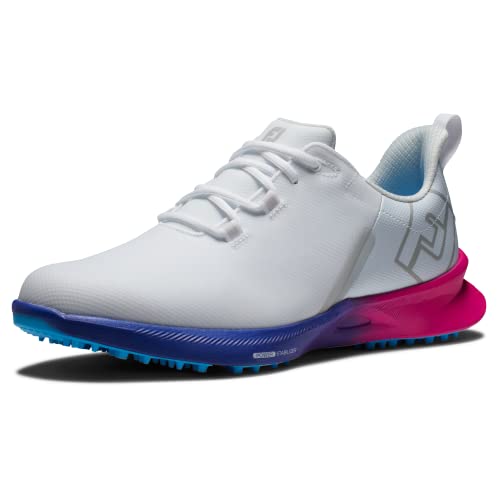 FootJoy Herren Fj Fuel Sport Golfschuh, weiß, rosa, blau, 45 EU von FootJoy