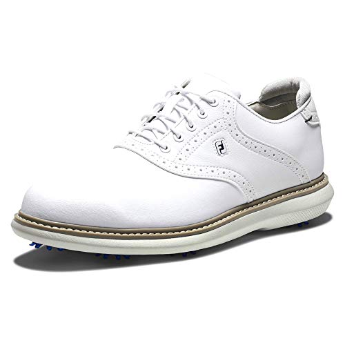 FootJoy Men's Traditions Golf Shoe, White/White, 14 von FootJoy