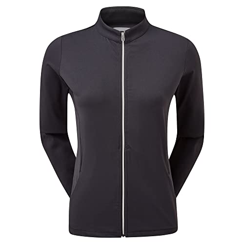 Footjoy Damen Durchgehender Reißverschluss, Midlayer Golfjacke, schwarz, 42 von FootJoy