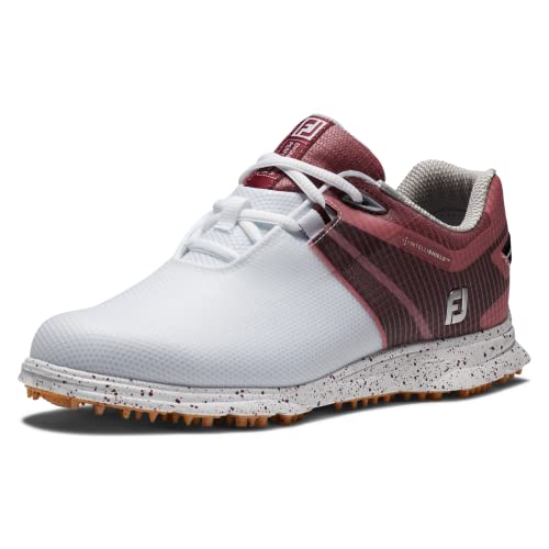 FootJoy Damen Pro|sl Sport Golfschuh, Weiß, Schwarz, Burgunderrot, 40 EU von FootJoy