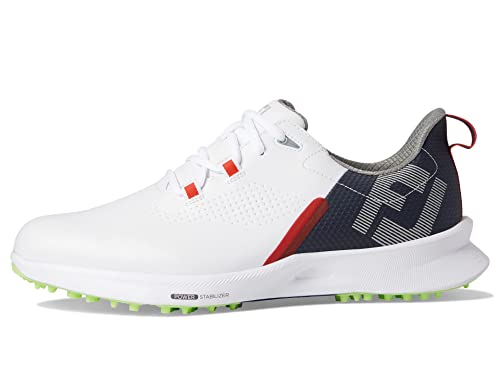 FootJoy Herren Fj Fuel Golfschuh, Weiß, Marineblau, Limette, 39.5 EU von FootJoy