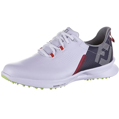 FootJoy Herren Fj Fuel Golfschuh, Weiß, Marineblau, Limette, 42 EU von FootJoy