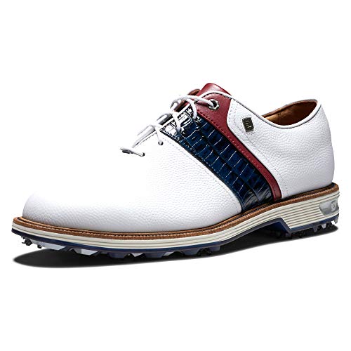 FootJoy Herren Premiere Serie Packard Golfschuh, Farbe: Weiß/Marineblau von FootJoy