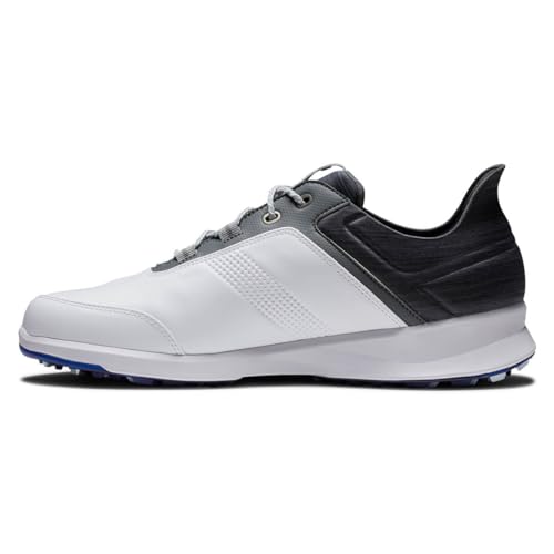 FootJoy Herren Stratos Golfschuh, Weiß/Charcoal, 41 EU von FootJoy