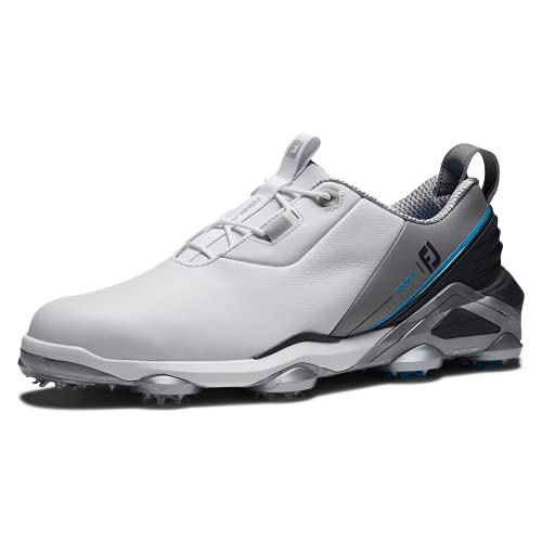 FootJoy Herren Tour Alpha Golfschuh, Weiß Grau Blau von FootJoy