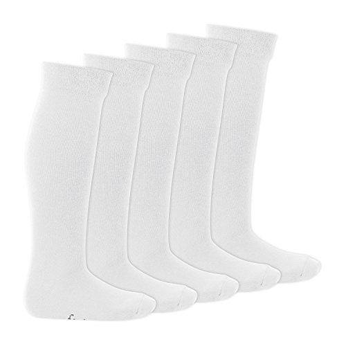 Footstar Kinder Kniestrümpfe (5 Paar) - Everyday! - Weiß 23-26 von Footstar