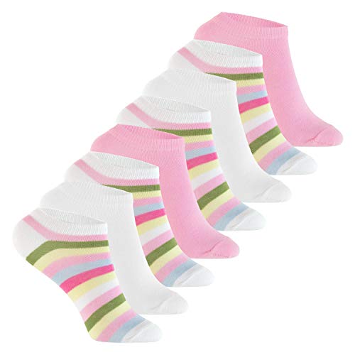 Footstar Kinder Sneaker Socken (8 Paar) Bunte Kurzsocken für Mädchen & Jungen - Multicolor 35-38 von Footstar