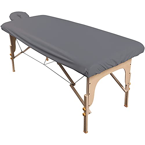 ForPro Wasserdichte Massageliege Schutztuch Spa Behandlung Bettlaken Set für Massageliege Maschinenwaschbar inkl. Massage-Spannbetttuch und Gesichtsauflage-Bezug, Cool Grey ForPro Wasserdichte Massageliege Schutztuch Spa Behandlung Bettlaken Set für Massageliege Maschinenwaschbar inkl. Massage-Spannbetttuch und Gesichtsauflage-Bezug, Cool Grey von ForPro Professional Collection