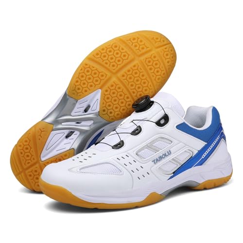 ForceRoute Badminton Hallenschuhe,Volleyball-Pickleball-Turnschuhe,Badminton Squash Schuhe,Herren Damen,rutschfeste,Atmungsaktive,mit Drehbarer Schnalle,für Verschiedene,Outdoor Fitness,Tennis von ForceRoute