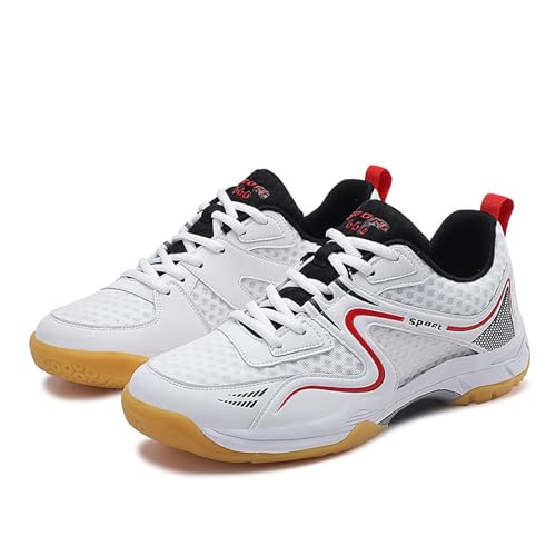 ForceRoute Badmintonschuhe,Squashschuh,Volleyball-Pickleball-Turnschuhe,Unisex,Herren,Damen,Leichte,Atmungsaktive,für Verschiedene Fitness Sport,Tennis-Squash,Outdoor Fitness,Hallen Fitnessschuhe von ForceRoute