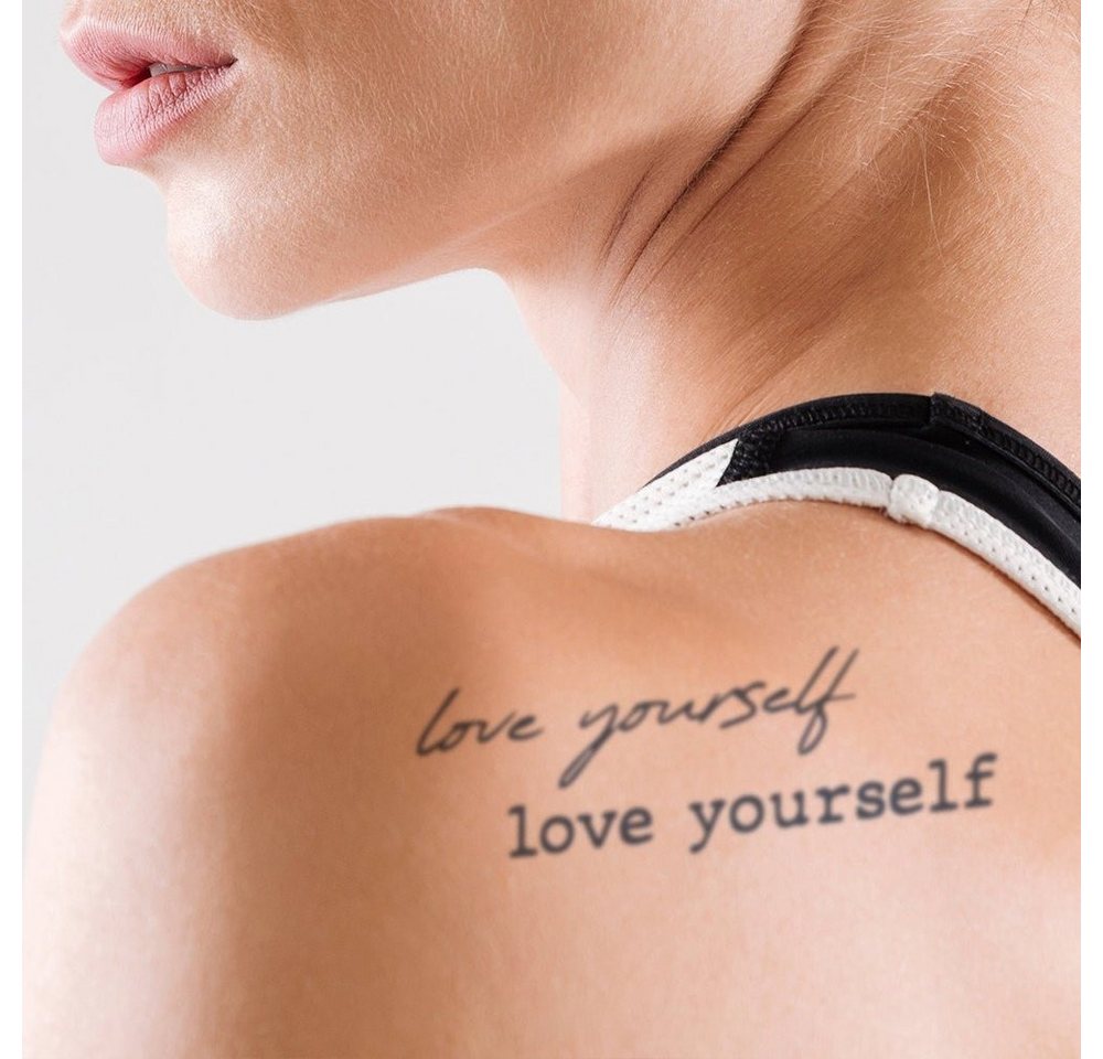 FOREVER NEVER Schmuck-Tattoo Doppel Love Yourself von FOREVER NEVER