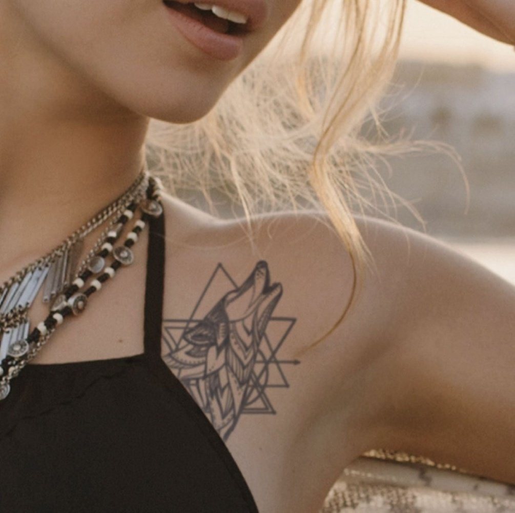 FOREVER NEVER Schmuck-Tattoo Wolf Tribal von FOREVER NEVER