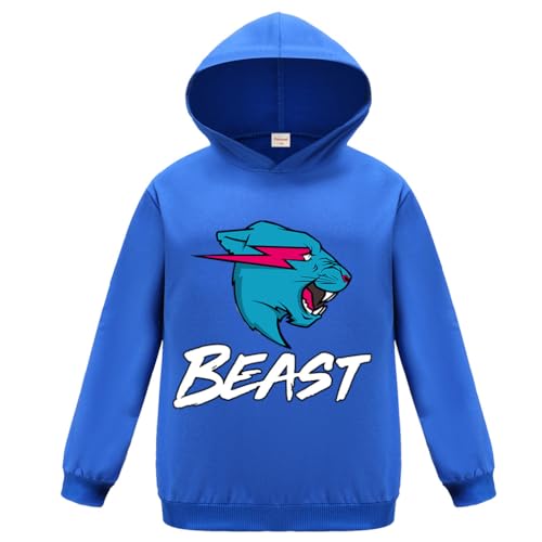 Forlcool Berühmte YouTube Gamer Esprots Logo bedruckte Hoodies Youtube Game Lightning Katzenoberteil für Jungen 3-13 Jahre Sportbekleidung, blau, 12-13 Jahre von Forlcool