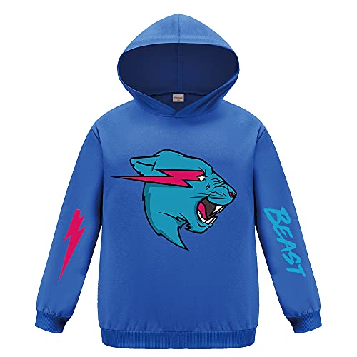 Forlcool YouTube Gamer Cool Boy Girl Hoodie Kinder Top Bequemer Pullover, blau, 134 von Forlcool