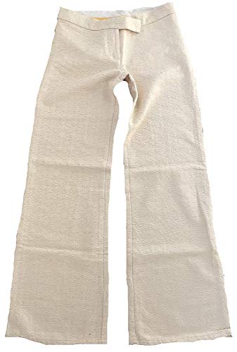 Fornarina Damen Jeans Weiss Model Stork Bis Edle Special Edition Bootcut Hose Schlagjeans 70'er Disco Pop (W31/L34) von Fornarina