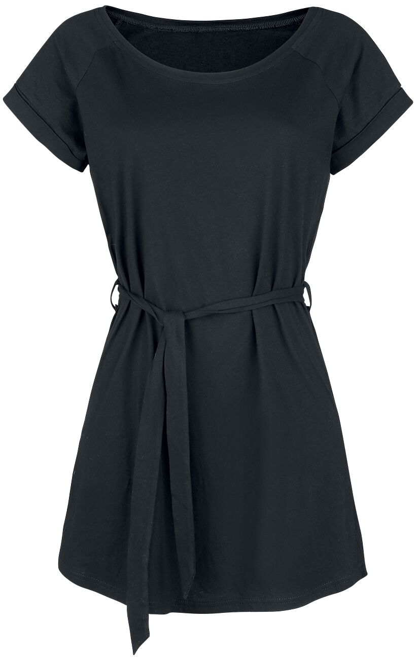 Forplay Kurzes Kleid - Jersey Kleid mit Bindegürtel - S bis 5XL - für Damen - Größe 4XL - schwarz von Forplay