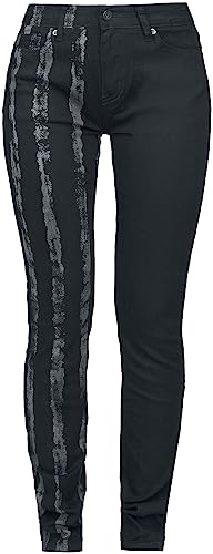 Rock Rebel by EMP Damen schwarz-graue Hose W30L32 von Forplay