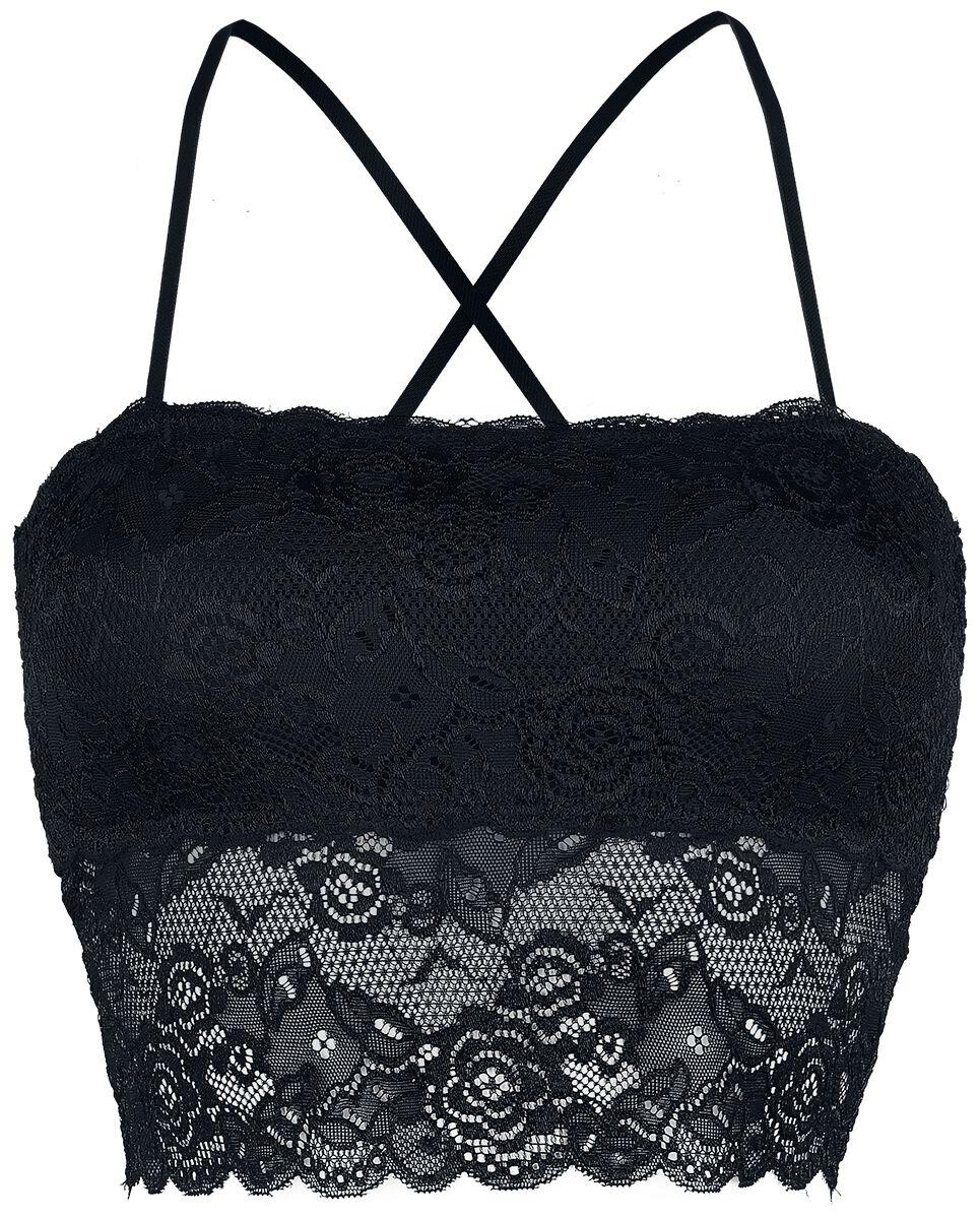 Forplay Top - Laced Top Bandeau - S bis XXL - für Damen - Größe L - schwarz von Forplay