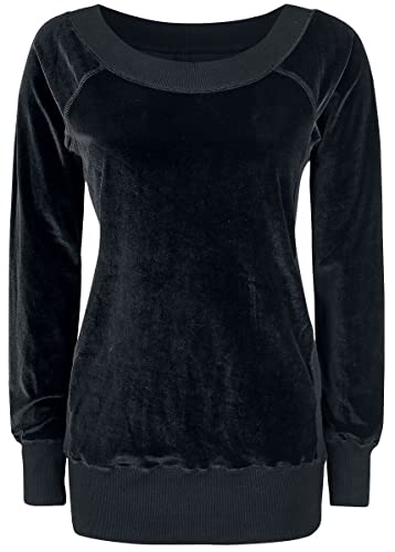 Forplay Velvet Sweater Frauen Sweatshirt schwarz S 95% Polyester, 5% Elasthan Basics von Forplay