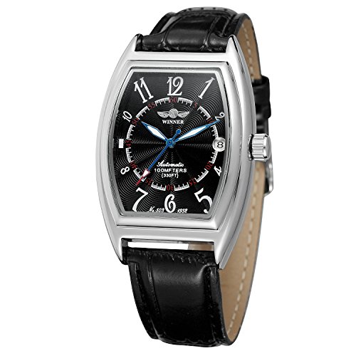 FORSINING Men's Stylish Automatic Self-Wind Leather Strap Watch with Analog Display WRG8143M3S1 von FORSINING