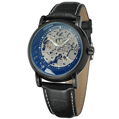 FORSINING Men's Automatic Self-Wind Skeleton Dial Analogue Watch with Leather Strap FSG8121M3B1 von FORSINING