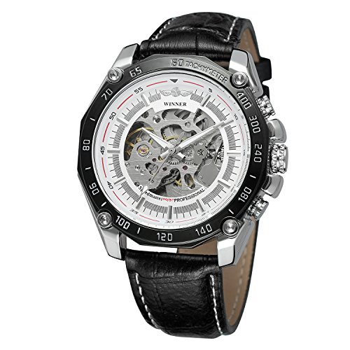 FORSINING Men's Skeleton Fashion Automatic Self-Wind Analogue Dial with Leather Strap WRG8137M3T1 von FORSINING